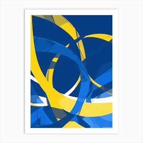 Abstract Swedish Flag Art Print