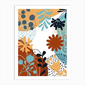 Abstract Floral Pattern 17 Art Print