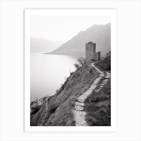 Kotor, Montenegro, Black And White Old Photo 3 Art Print