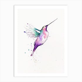Hummingbird 2 Symbol Minimal Watercolour Art Print