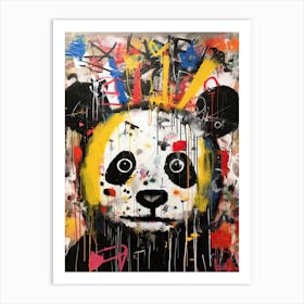 Panda Bear 2, Basquiat style Art Print
