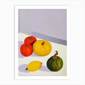 Hubbard Squash Tablescape vegetable Art Print