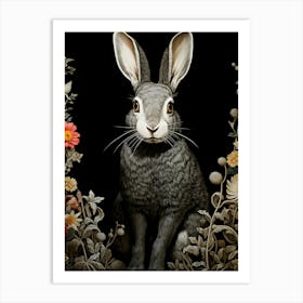 Rabbit In Flowers Art Print