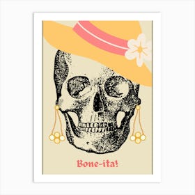 Skull Lady Art Print