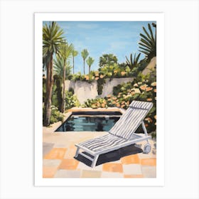 Sun Lounger By The Pool In Mallorca Spain 3 Art Print
