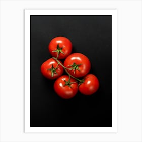 Fresh tomato — Food kitchen poster/blackboard, photo art Art Print