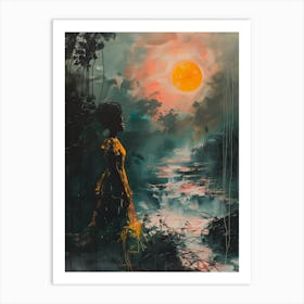 'The Woman In Yellow' Art Print