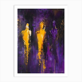 Three Men In Purple And Yellow Art Print