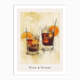 Dark & Stormy Tile Poster Art Print