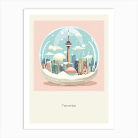 Toronto Canada Snowglobe Poster Art Print