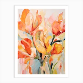 Fall Flower Painting Tulip 1 Art Print