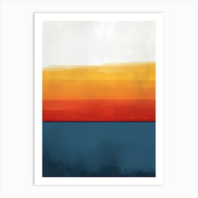 Sunset In The Sky, Minimalism 1 Art Print