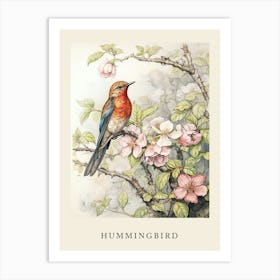 Beatrix Potter Inspired  Animal Watercolour Hummingbird Art Print