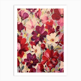 Red Flower Impressionist Painting 7 Art Print