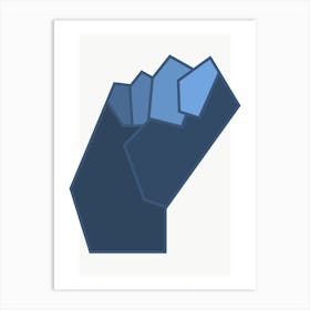 Blue Fist Art Print