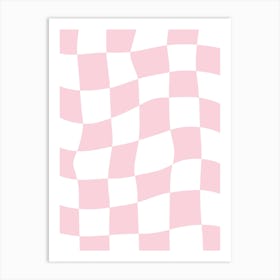 Checkerboard - Pink Art Print