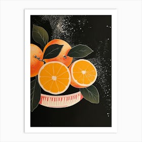 Art Deco Oranges Art Print