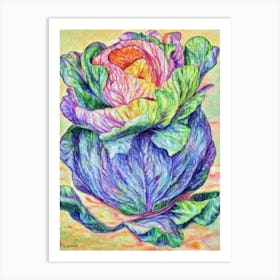 Lettuce 2 Fauvist vegetable Art Print