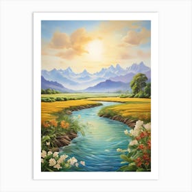 River In The Mountains 1 Art Print