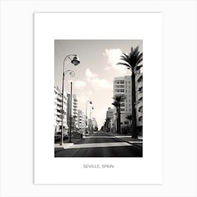 Poster Of Tel Aviv, Israel, Photography In Black And White 3 Art Print