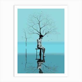 Tree In The Water Art Print