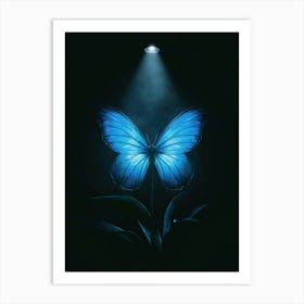 Butterfly In The Dark Art Print