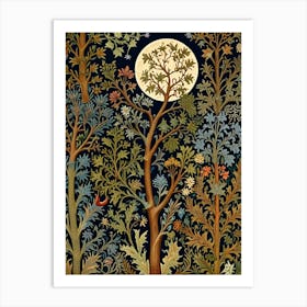 William Morris Moonlit Forest Póster