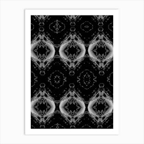 Abstract Black And White Pattern 11 Art Print