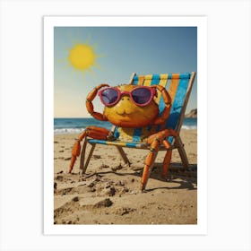 Crab On The Beach 4 Art Print