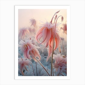 Frosty Botanical Gloriosa Lily 1 Art Print
