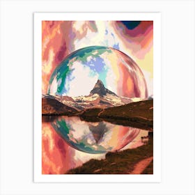 Surreal Abstract Mountain Landscape Art Print