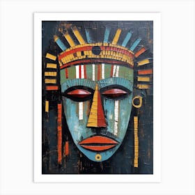 Mystical Moods; African Tribal Masked Tales Art Print