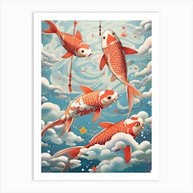Carp Streamers Japanese Kitsch 0 Art Print