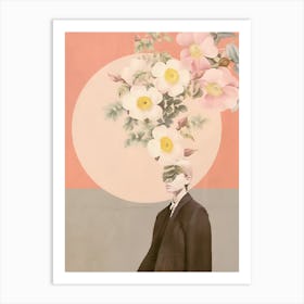 'The Man With Flowers' Art Print