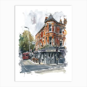 Havering London Borough   Street Watercolour 7 Art Print