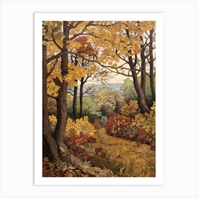 European Black Alder 3 Vintage Autumn Tree Print  Art Print