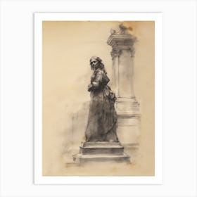 Victorian Woman Statue Art Print