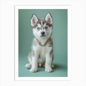 Husky Puppy. Generated with AI. Art Print Art Print