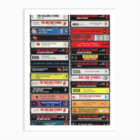 Rolling Stones - Singles & Albums - Cassette Print Art Print