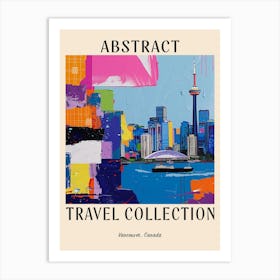 Abstract Travel Collection Poster Vancouver Canada 3 Art Print