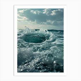 Water Splashing In The Ocean Art Print