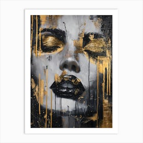 Black And Gold 9 Art Print