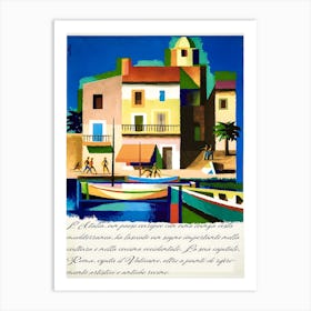 Travel Vintage Poster Italy Bright, Circe Denyer Art Print