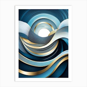 Abstract Wave Canvas Art 1 Art Print