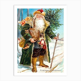 Old Santa Claus, European Style Art Print