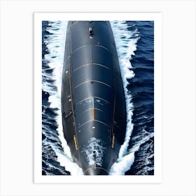 Submarine In The Ocean-Reimagined 12 Art Print