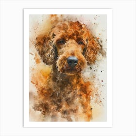 Poodle Watercolor Painting 3 Art Print