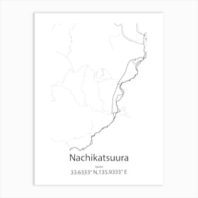 Nachikatsuura,Japan Minimalist Map Art Print