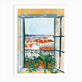 Travel Poster Happy Places Lisbon 4 Art Print