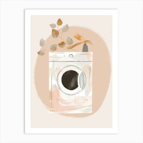 Illustration Of A Washing Machine 1 Art Print